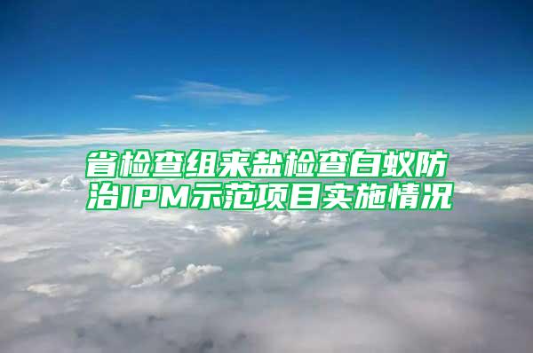 省檢查組來鹽檢查白蟻防治IPM示范項目實施情況