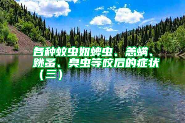 各種蚊蟲如蜱蟲、恙螨、跳蚤、臭蟲等咬后的癥狀（三）