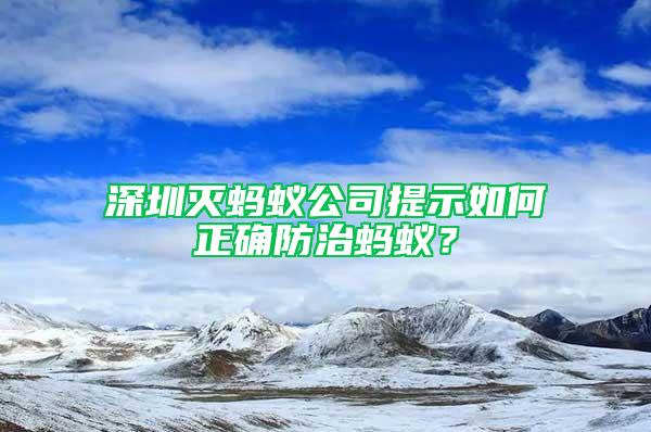 深圳滅螞蟻公司提示如何正確防治螞蟻？