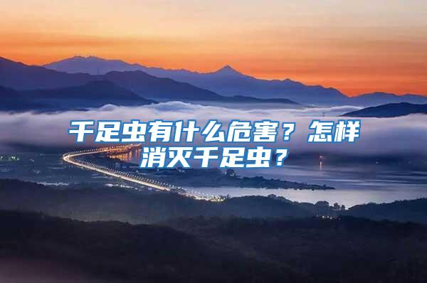 千足蟲(chóng)有什么危害？怎樣消滅千足蟲(chóng)？