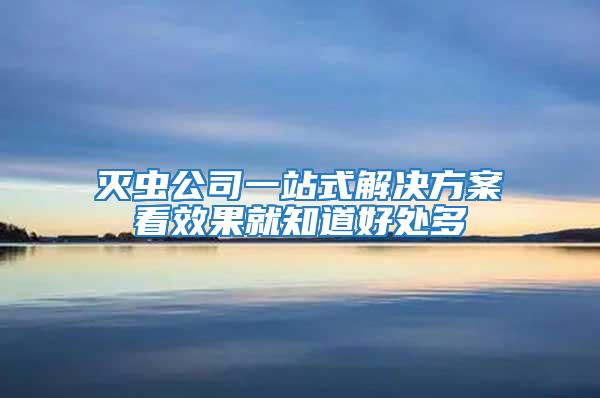 滅蟲公司一站式解決方案看效果就知道好處多