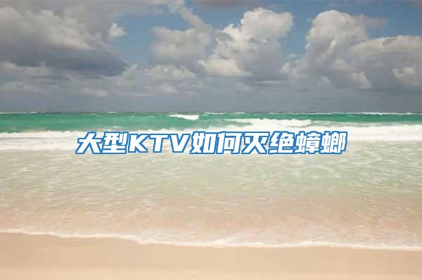 大型KTV如何滅絕蟑螂