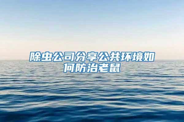 除蟲(chóng)公司分享公共環(huán)境如何防治老鼠