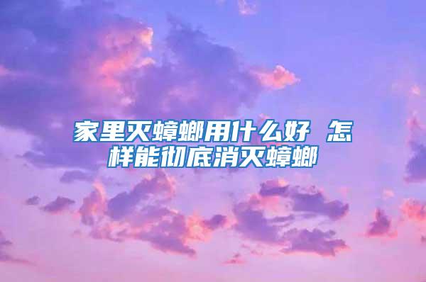 家里滅蟑螂用什么好 怎樣能徹底消滅蟑螂