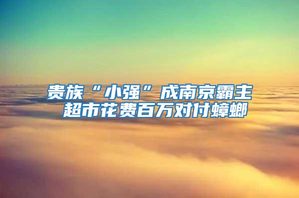 貴族“小強”成南京霸主 超市花費百萬對付蟑螂