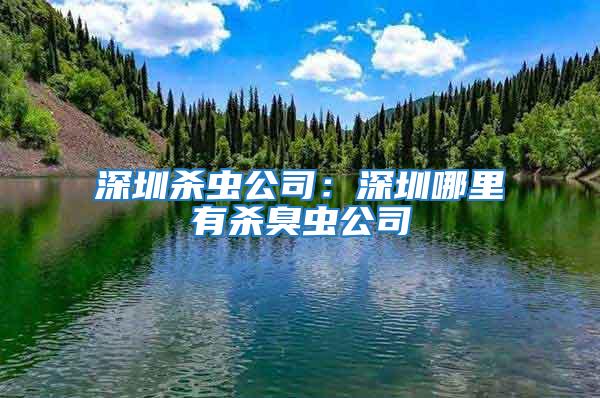 深圳殺蟲(chóng)公司：深圳哪里有殺臭蟲(chóng)公司