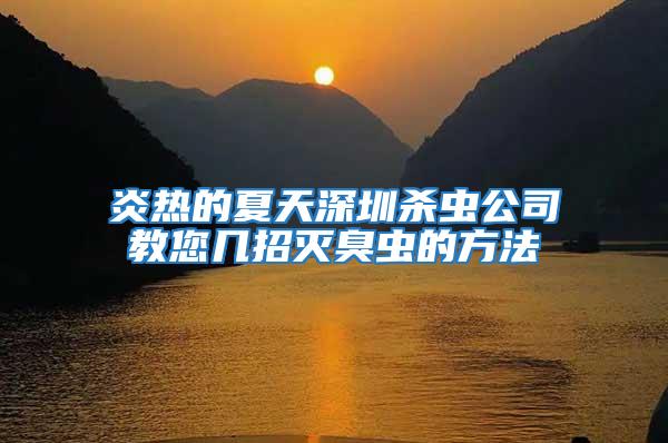 炎熱的夏天深圳殺蟲公司教您幾招滅臭蟲的方法