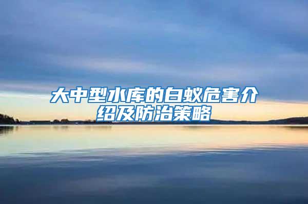 大中型水庫的白蟻危害介紹及防治策略