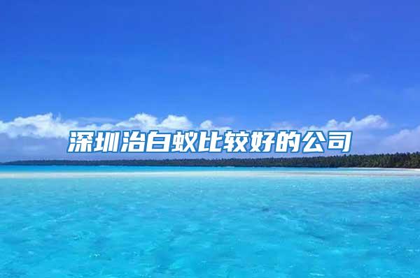 深圳治白蟻比較好的公司