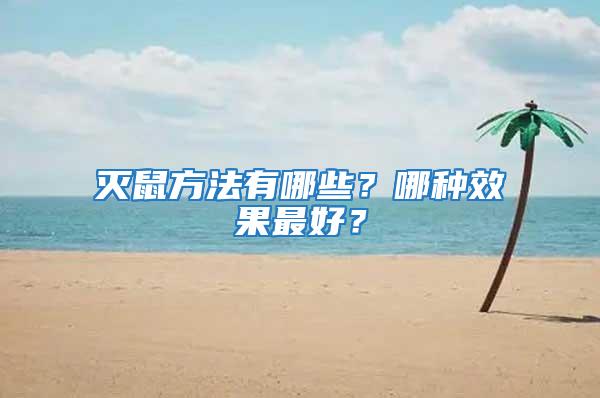 滅鼠方法有哪些？哪種效果最好？