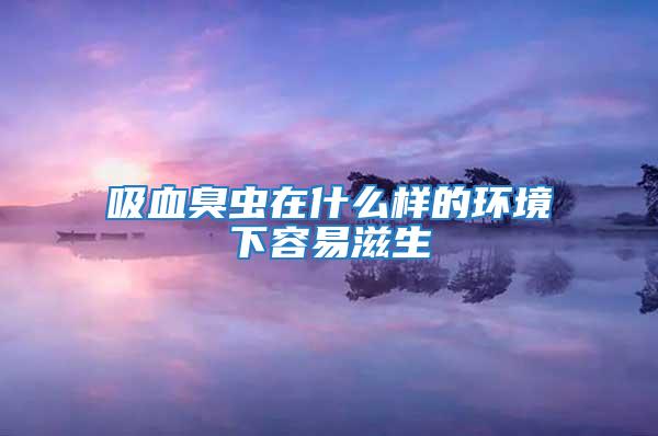 吸血臭蟲在什么樣的環(huán)境下容易滋生