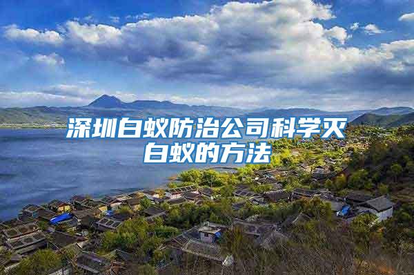 深圳白蟻防治公司科學(xué)滅白蟻的方法