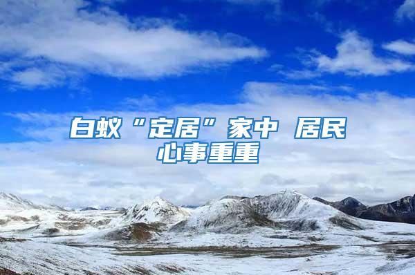 白蟻“定居”家中 居民心事重重