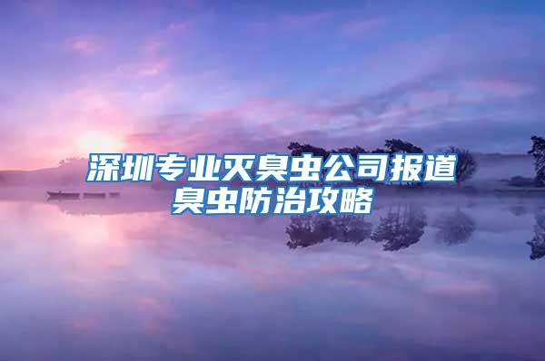 深圳專業(yè)滅臭蟲公司報道臭蟲防治攻略