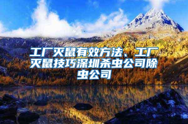 工廠滅鼠有效方法、工廠滅鼠技巧深圳殺蟲(chóng)公司除蟲(chóng)公司