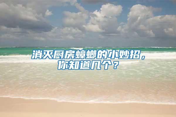 消滅廚房蟑螂的小妙招，你知道幾個(gè)？