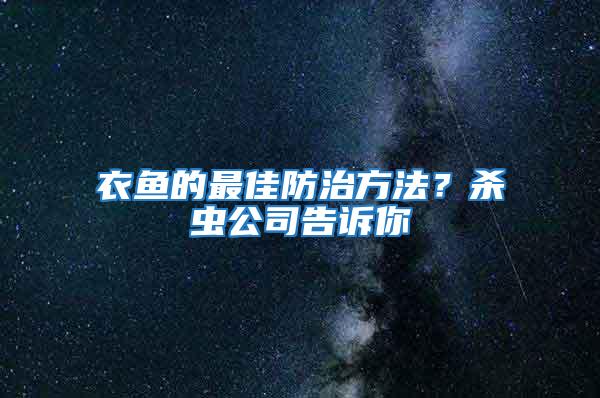 衣魚的最佳防治方法？殺蟲公司告訴你