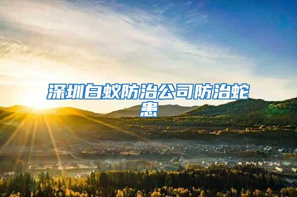 深圳白蟻防治公司防治蛇患