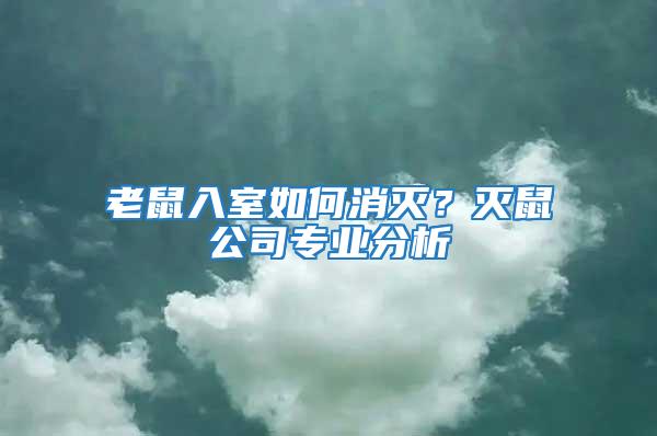 老鼠入室如何消滅？滅鼠公司專業(yè)分析