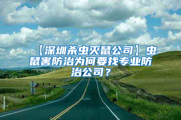 【深圳殺蟲滅鼠公司】蟲鼠害防治為何要找專業(yè)防治公司？