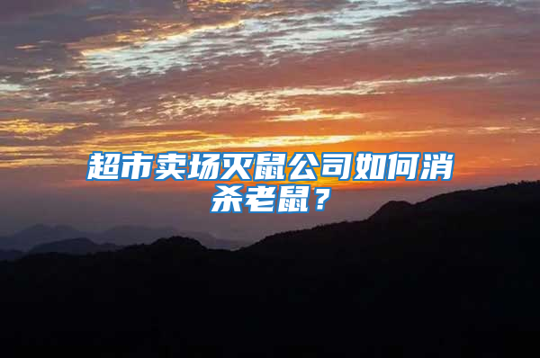 超市賣場(chǎng)滅鼠公司如何消殺老鼠？