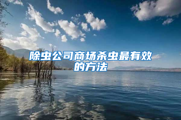 除蟲公司商場殺蟲最有效的方法