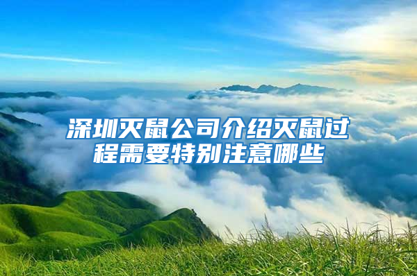 深圳滅鼠公司介紹滅鼠過程需要特別注意哪些